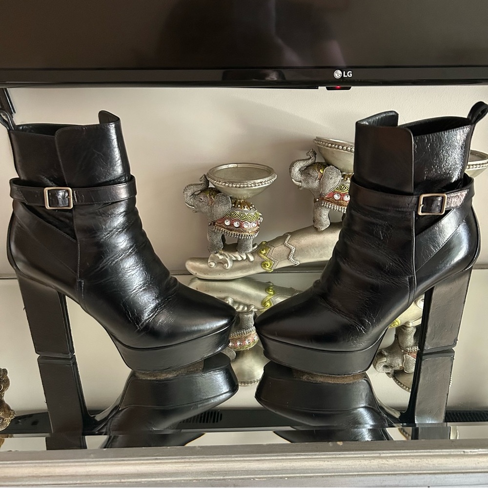 Saint Laurent Platform booties.